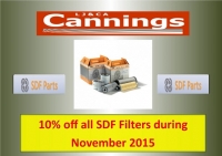 10% off all SDF Filters during November 2015